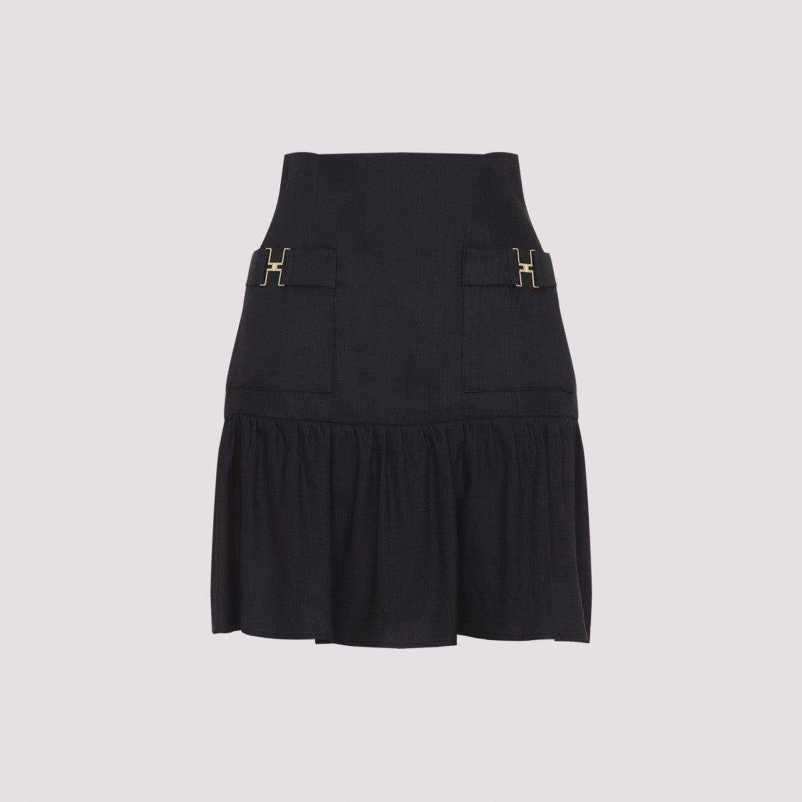 Elisabetta Franchi Linen Blend A-Line Skirt