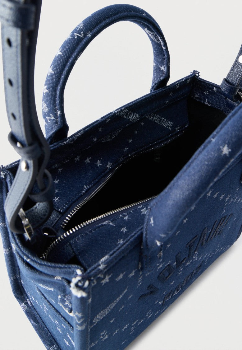 Zadig & Voltaire Structured Rectangular Handbag With Star And Wing Pattern