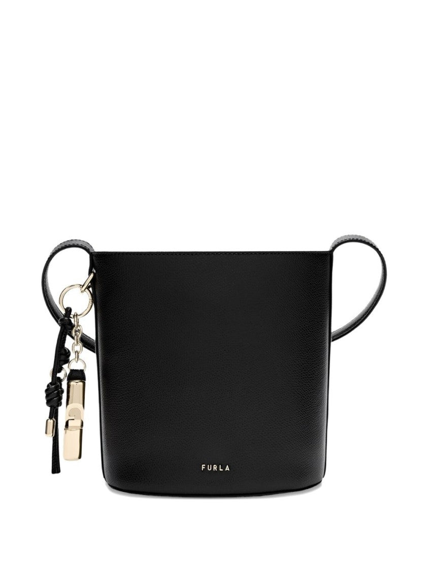 Furla Structured Rectangular Leather Bag With Adjustable Strap