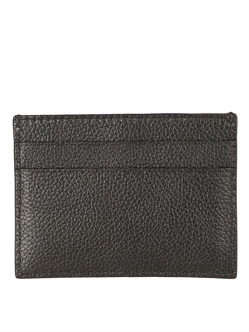 Balenciaga Textured Calfskin Leather Card Holder