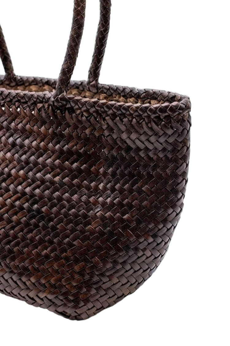 Dragon Diffusion Mini Buffalo Leather Tote With Artisanal Weave