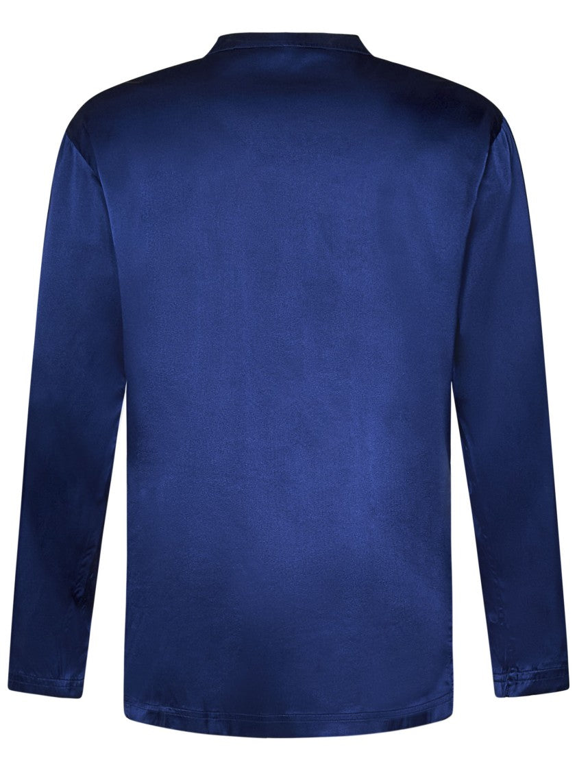 Tom Ford Blue Henley Shirt