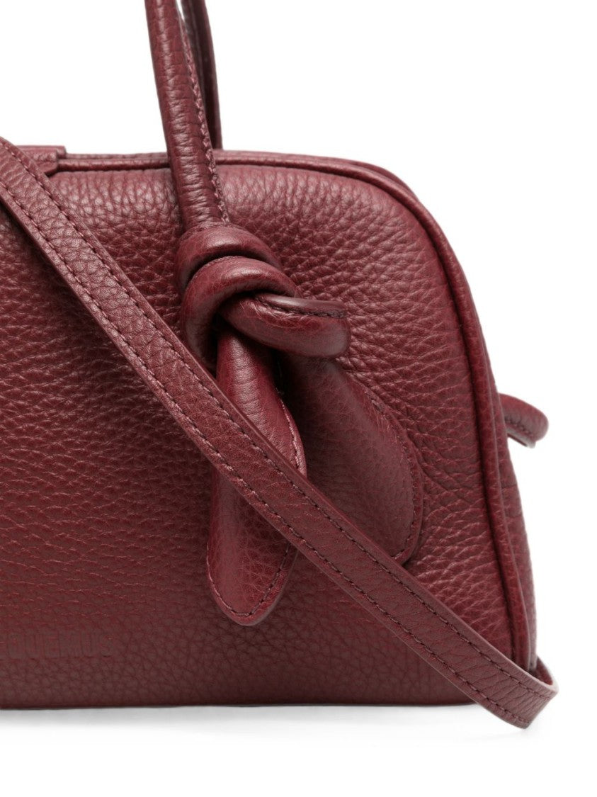 Jacquemus Silk And Nylon Bag With Textured Leather And Knotted Detail