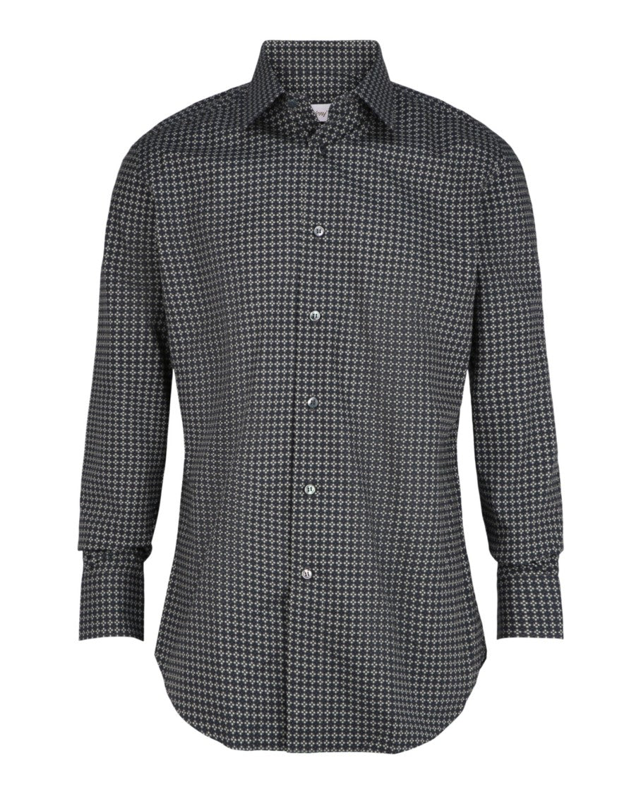 Brioni Slim-Fit Patterned Dress Shirt