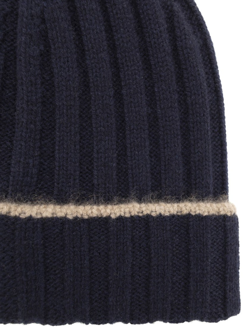 Brunello Cucinelli English Rib Cashmere Knit Beanie