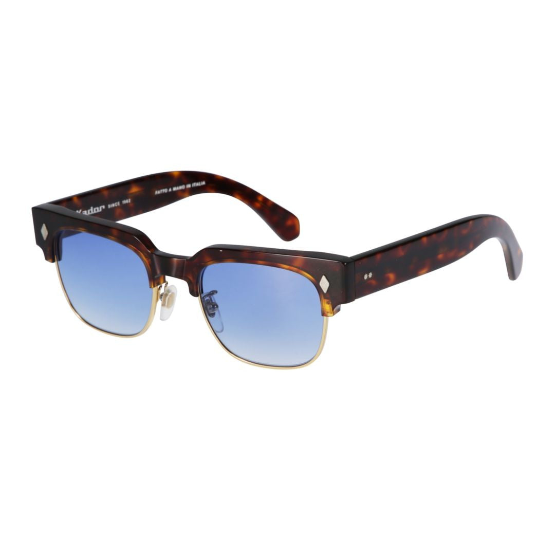 Kador Tobako Cm Tortoiseshell Square Frame Sunglasses