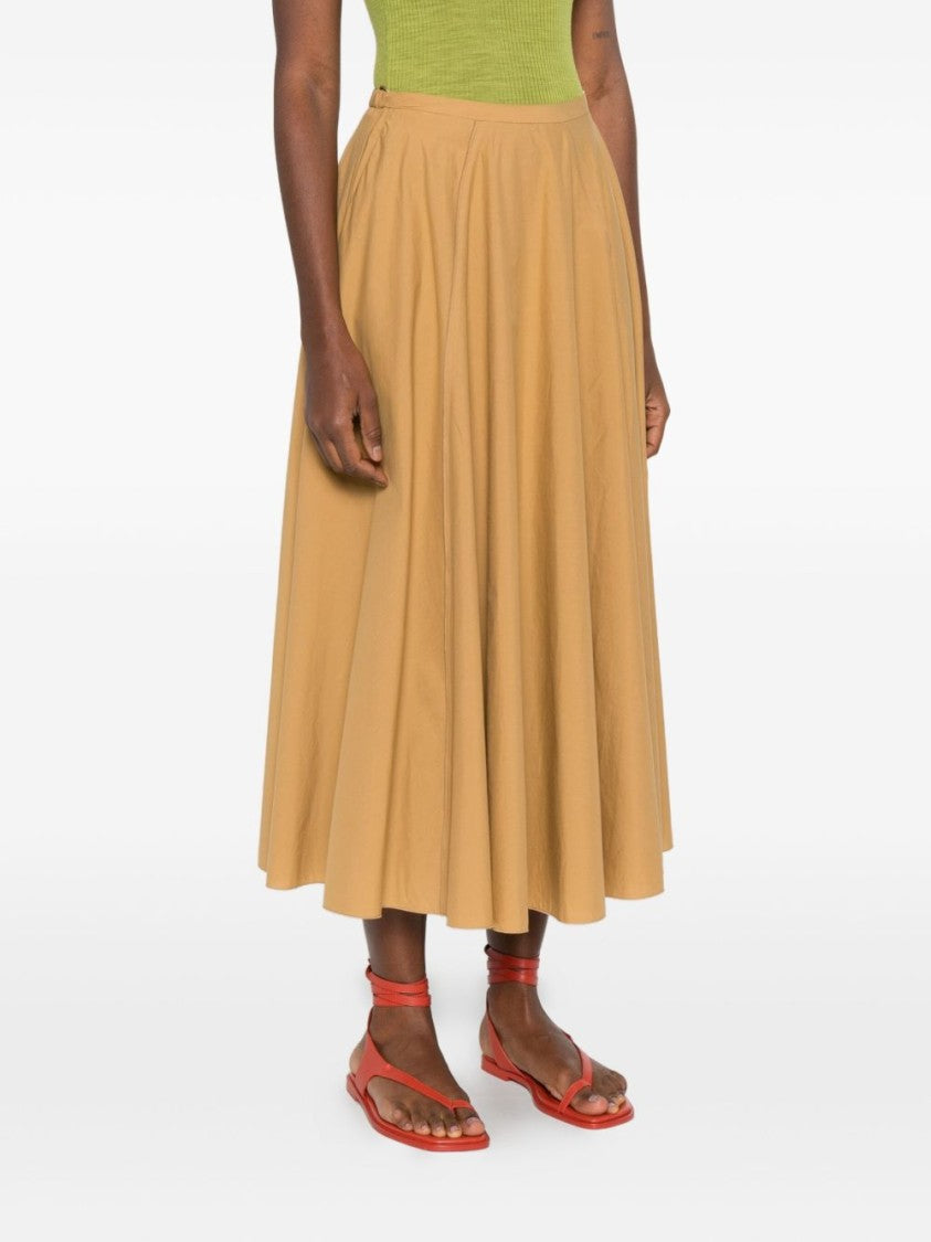 Forte Forte A-Line Beige Skirt With Soft Pleats