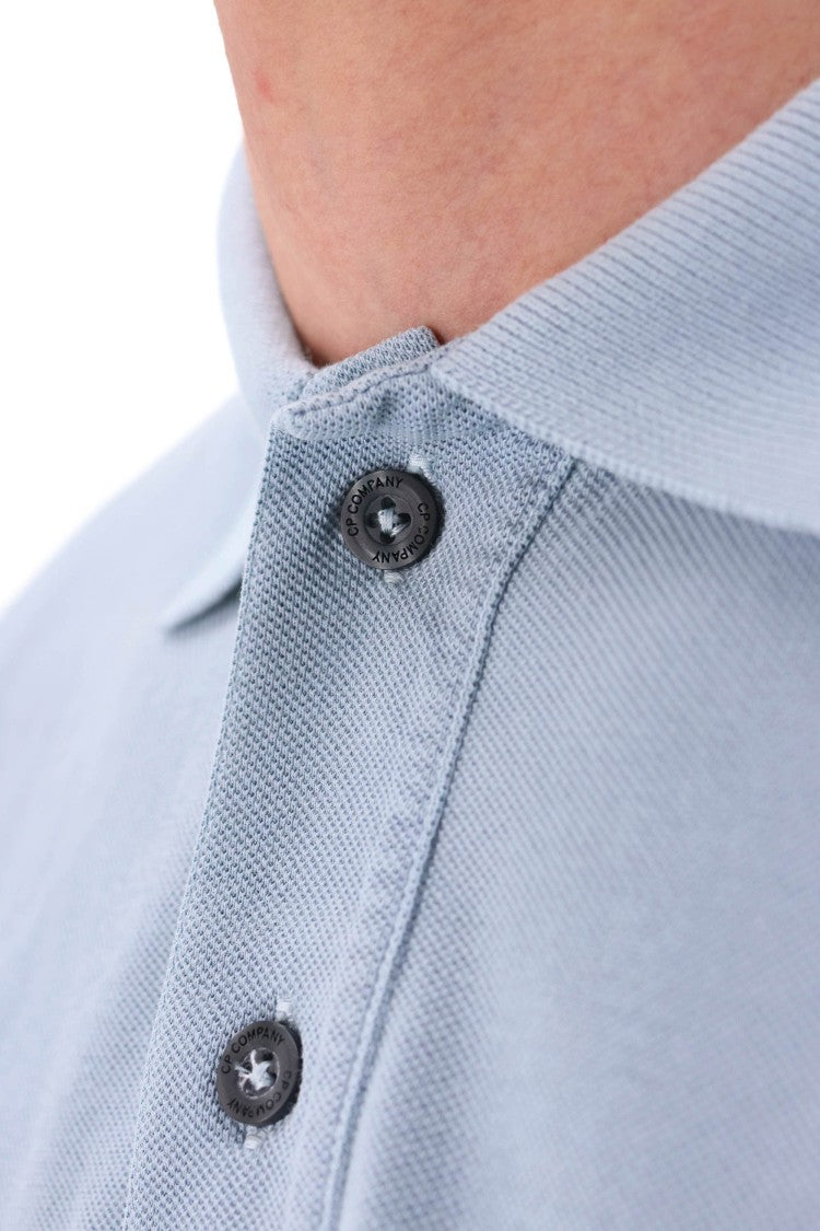 C.P. Company Light Blue Gauge 24 Cotton Piquet Polo Shirt