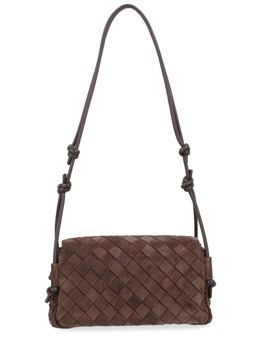 Bottega Veneta Rectangular Leather Shoulder Bag With Signature Woven Pattern