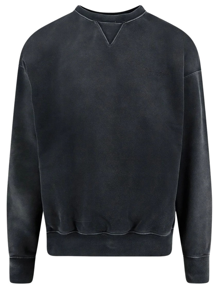 Maison Margiela Black Faded Effect Cotton Sweatshirt