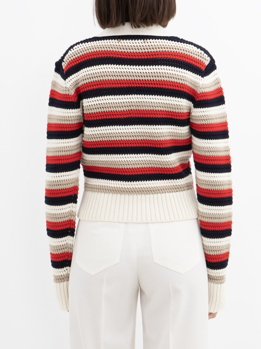 Golden Goose Multicolor Cotton Knit Polo Shirt