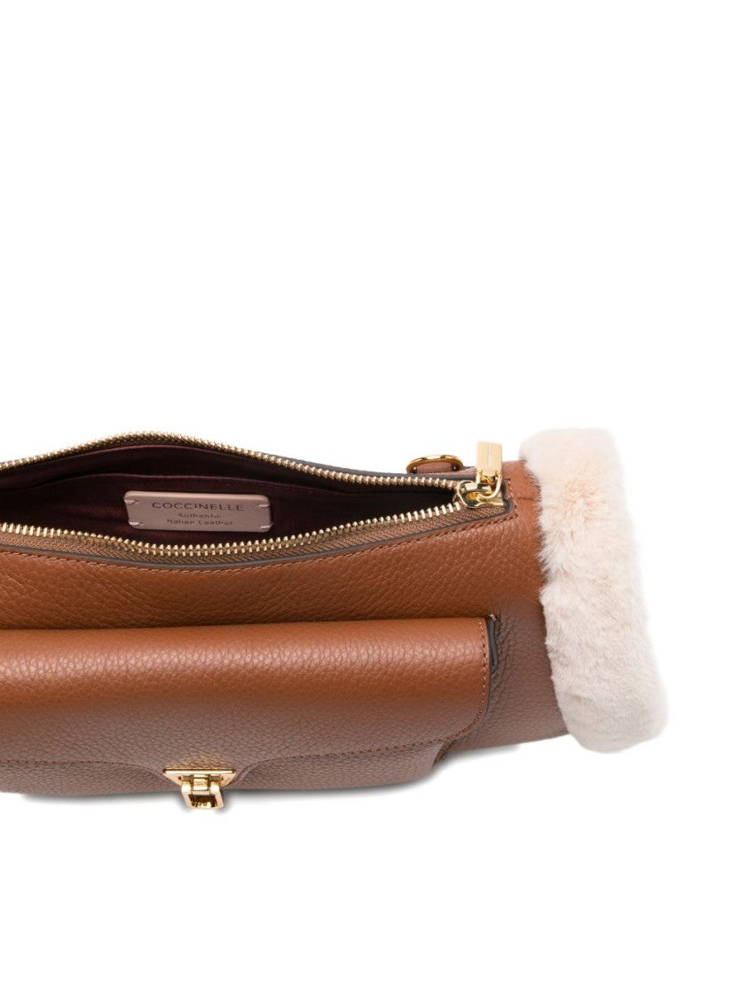 Coccinelle Structured Calfskin Shoulder Bag