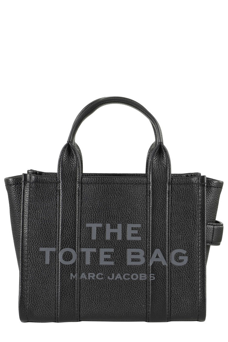 Marc Jacobs Black The Small Leather Embossed Logo Tote Bag