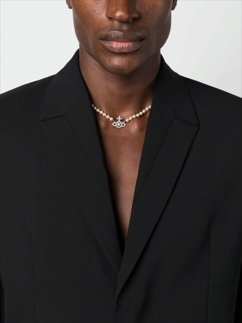 Vivienne Westwood Pearl Strand Necklace With Emblem