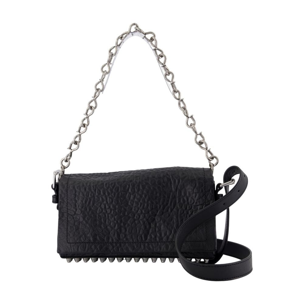 Alexander Wang Ricco Crushed Slim Shoulder Bag - Leather - Black