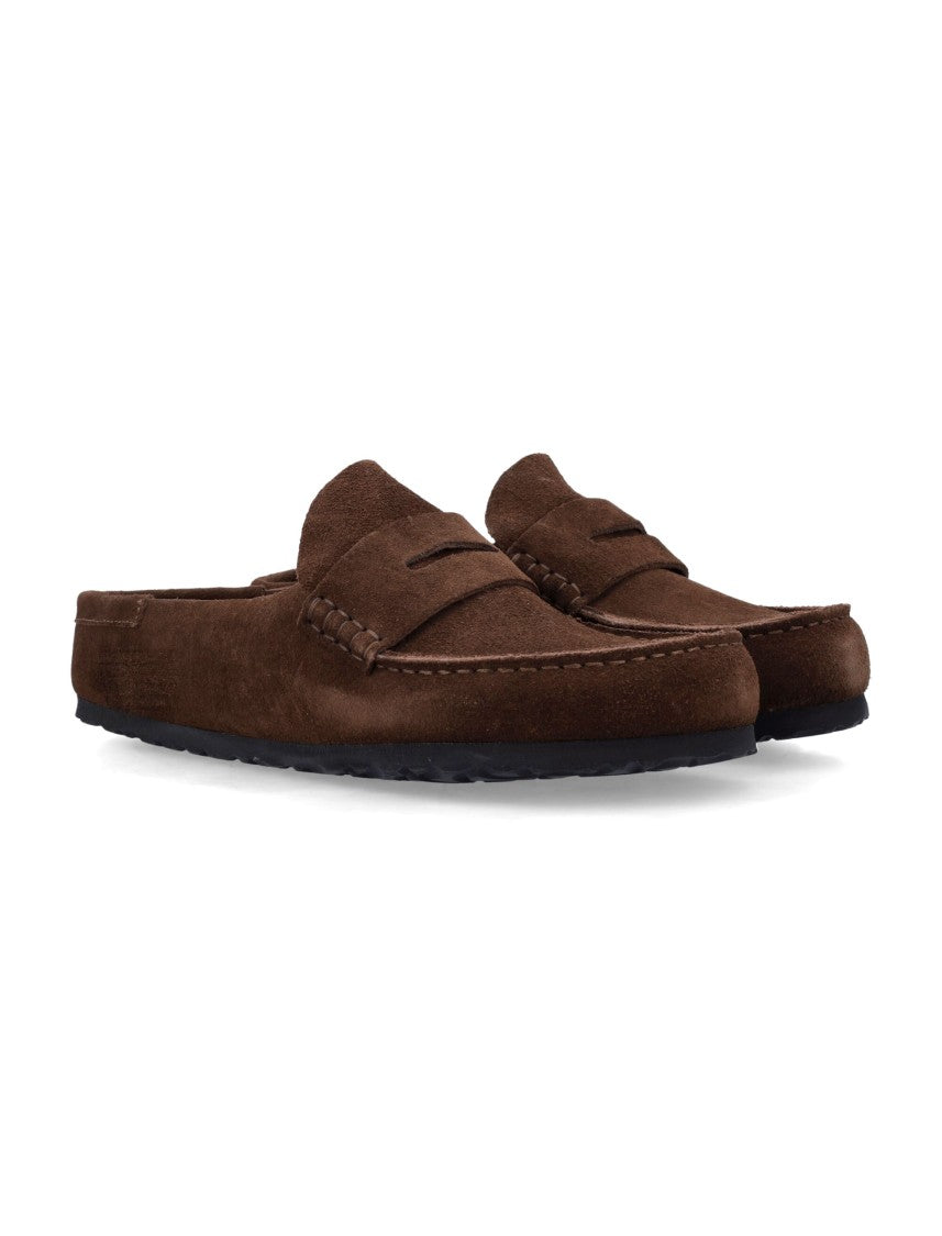 Birkenstock Naples Wrapped Suede Moccasin Stitching Clogs