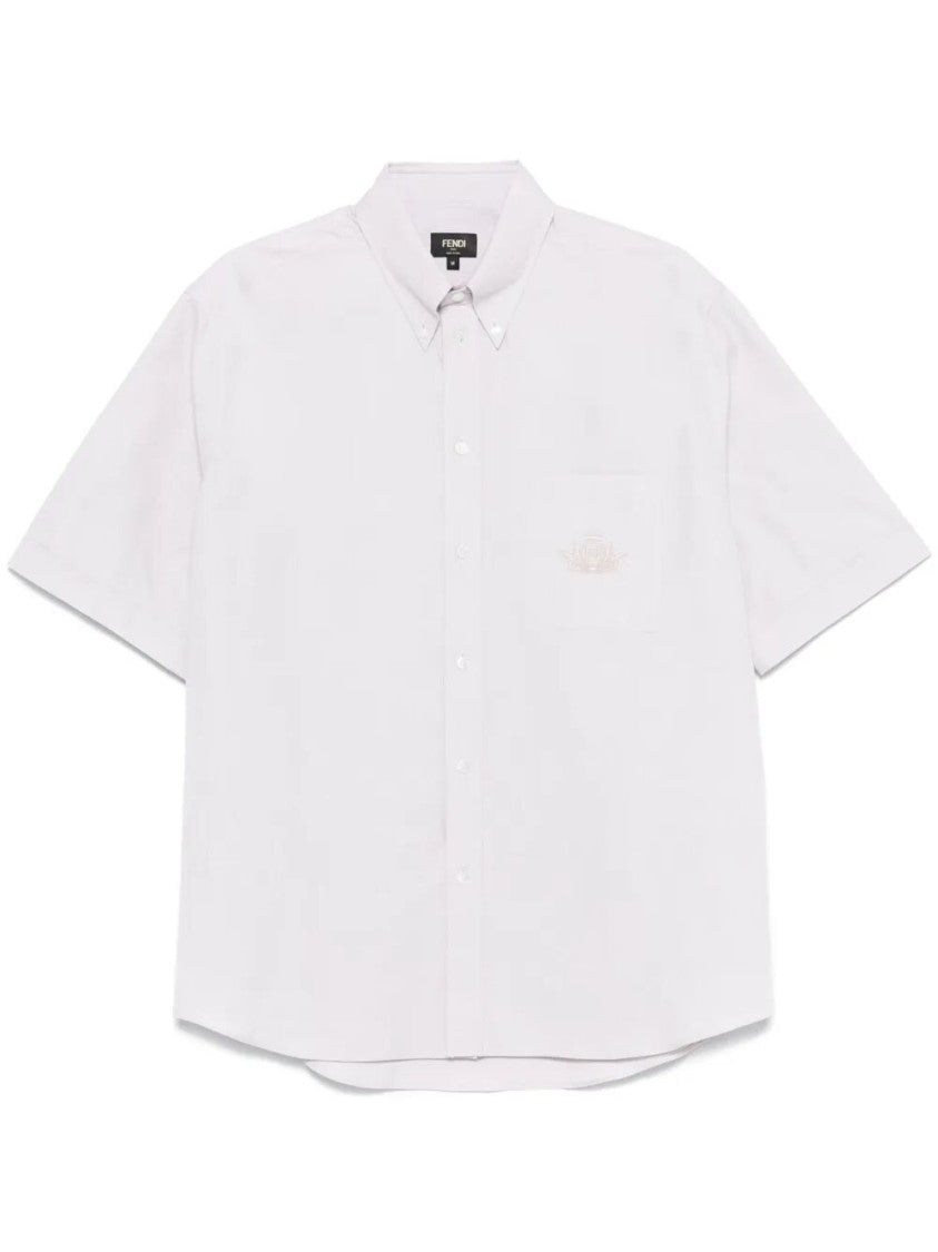 Fendi ` Crest` Embroidered Shirt