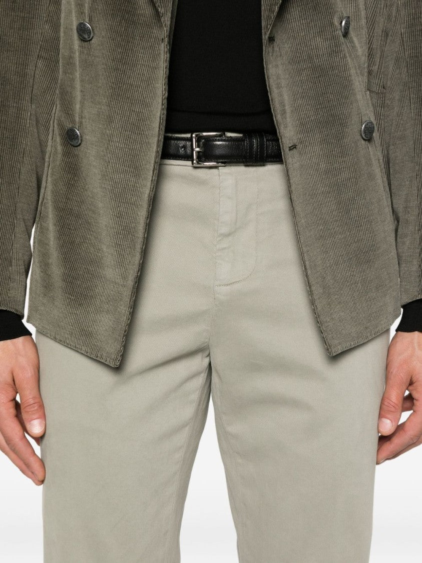 Dondup Tailored Light Green Cotton-Blend Pants