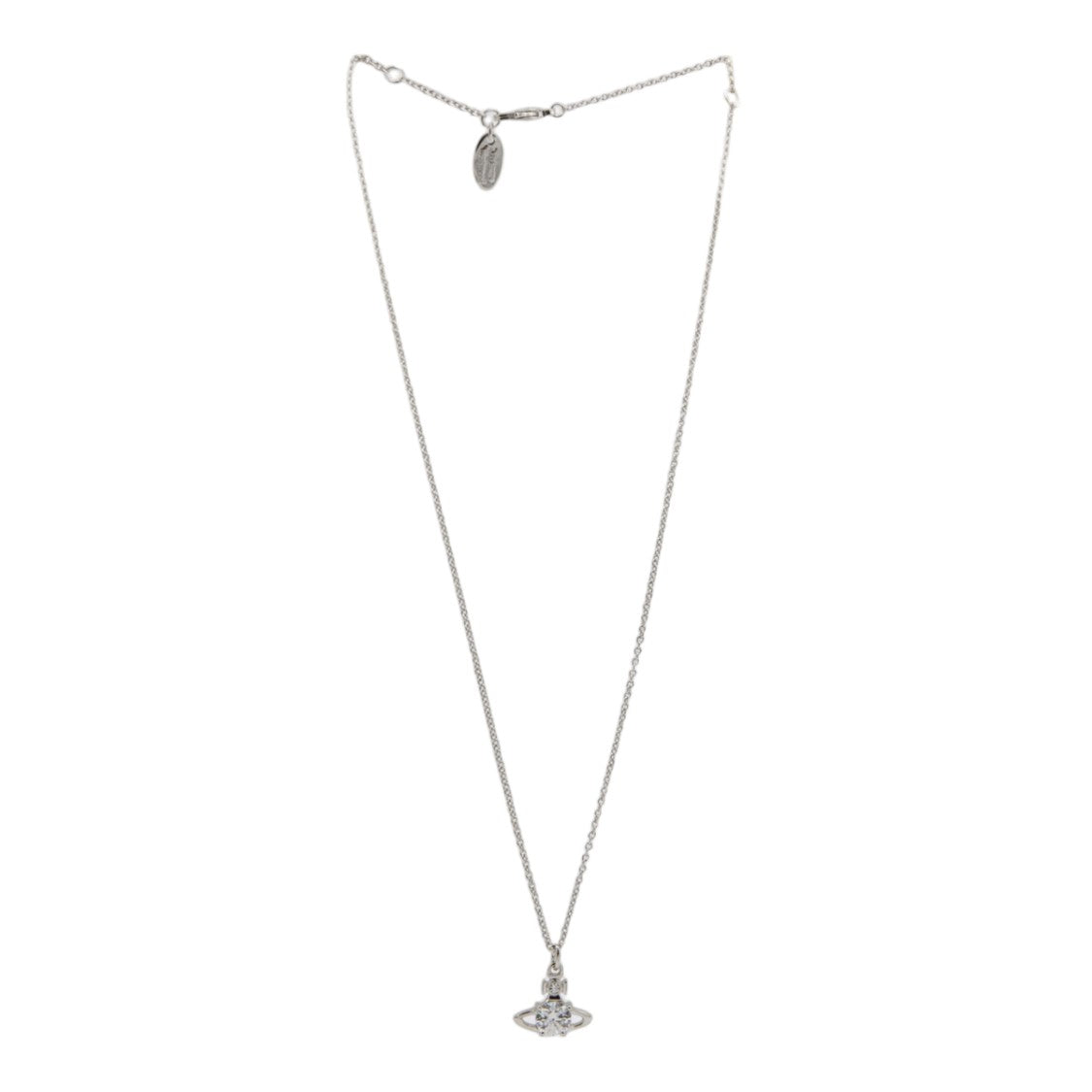 Vivienne Westwood Silver-Tone Orb Pendant Necklace With Cross Charm