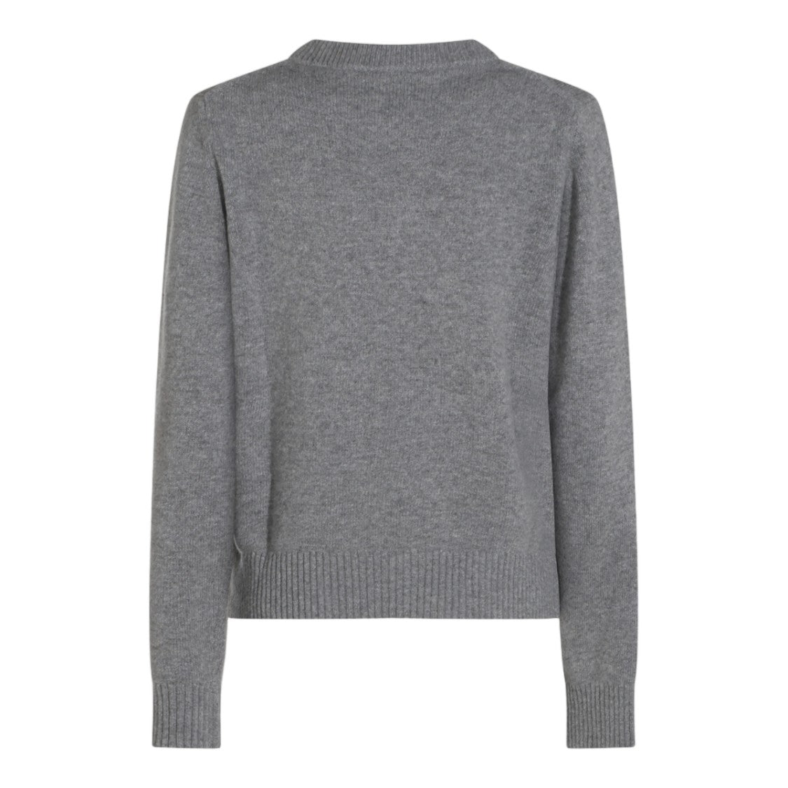 Ganni Medium Grey Graphic Teddy Bear Knit Sweater
