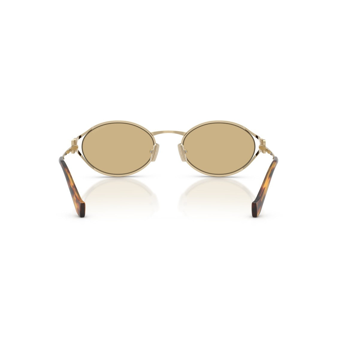 Miu Miu 0Mu 52Ys Oval Brown-Tinted Sunglasses
