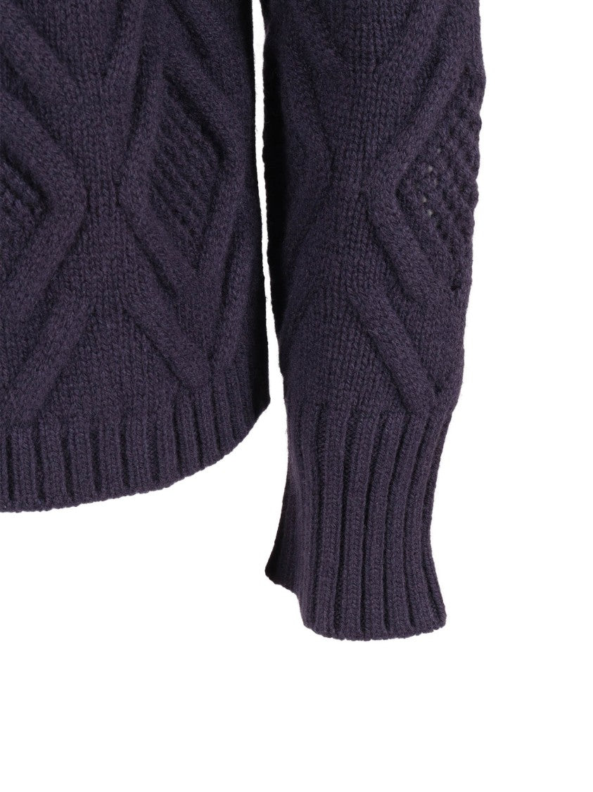 Kangra Cashmere Regular-Fit Turtleneck With Punched Diamonds