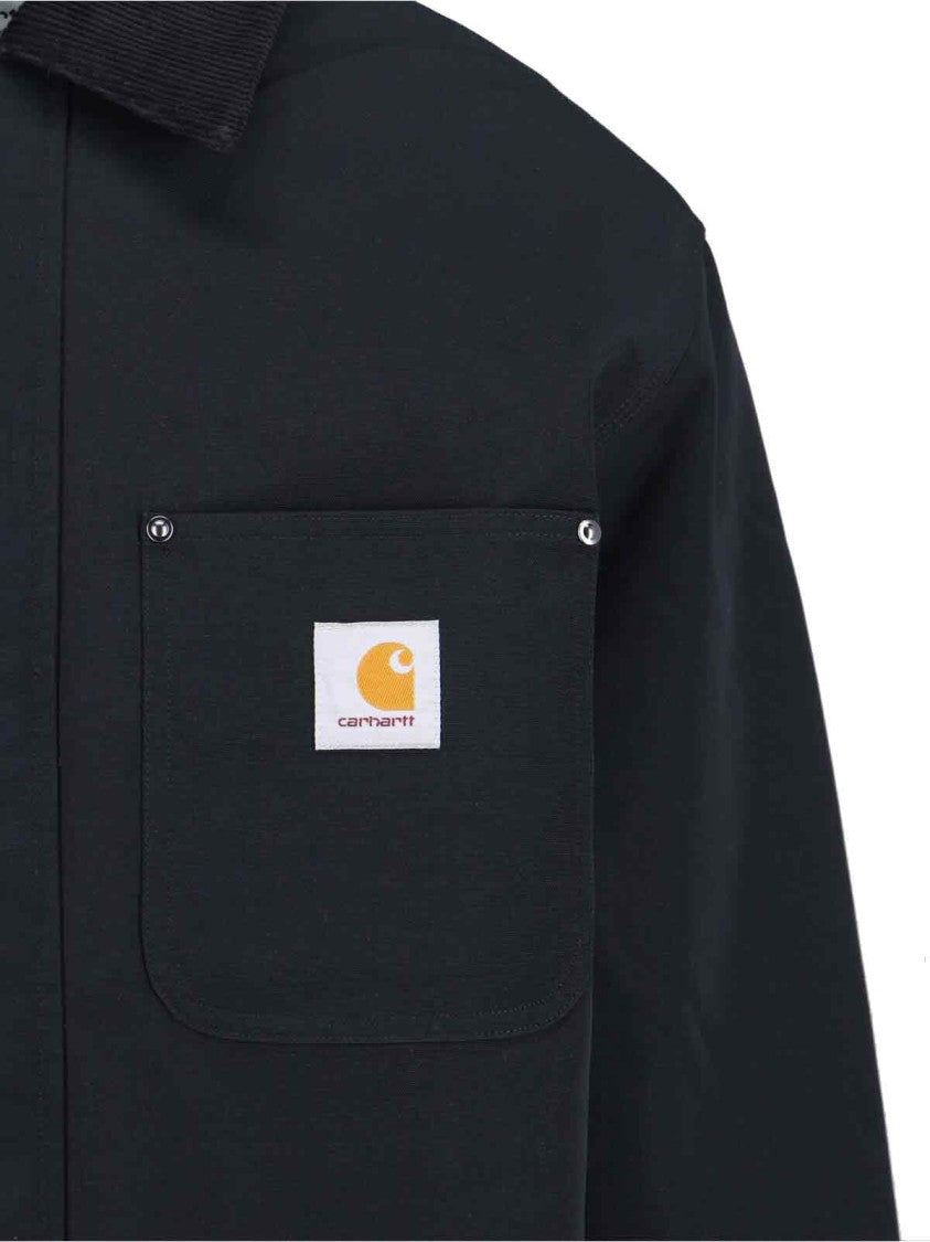 Carhartt Wip Black Adair Nylon Canvas Casual Jacket