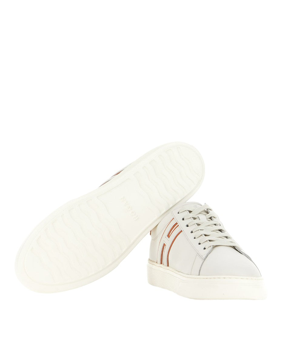 Hogan Low-Top Sneakers In Smooth White Leather