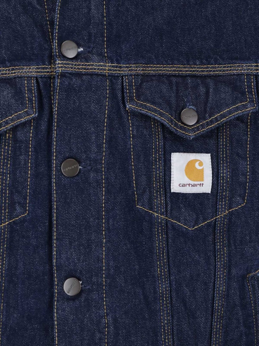 Carhartt Wip Blue Helston Cotton Denim Jacket