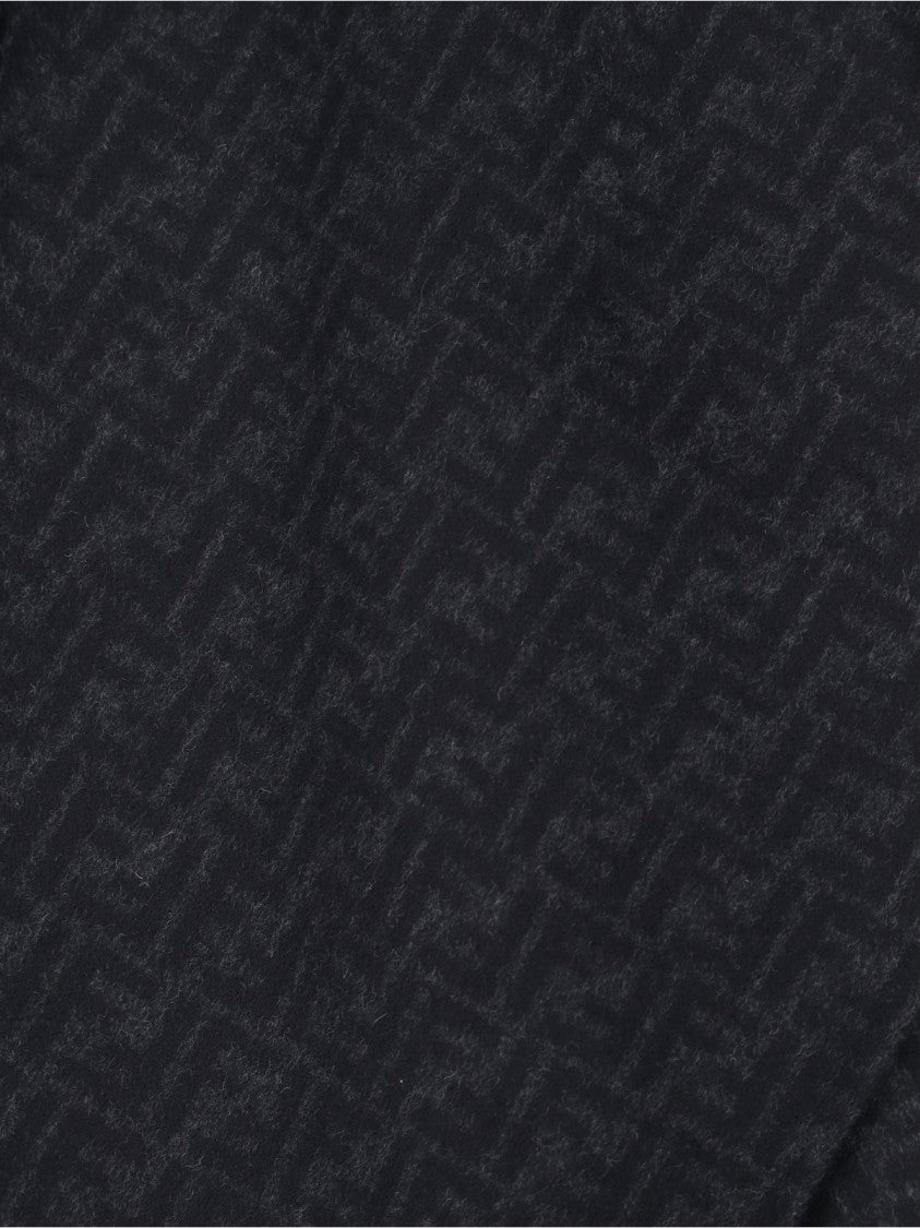 Fendi “Ff” Wool Cape – Black