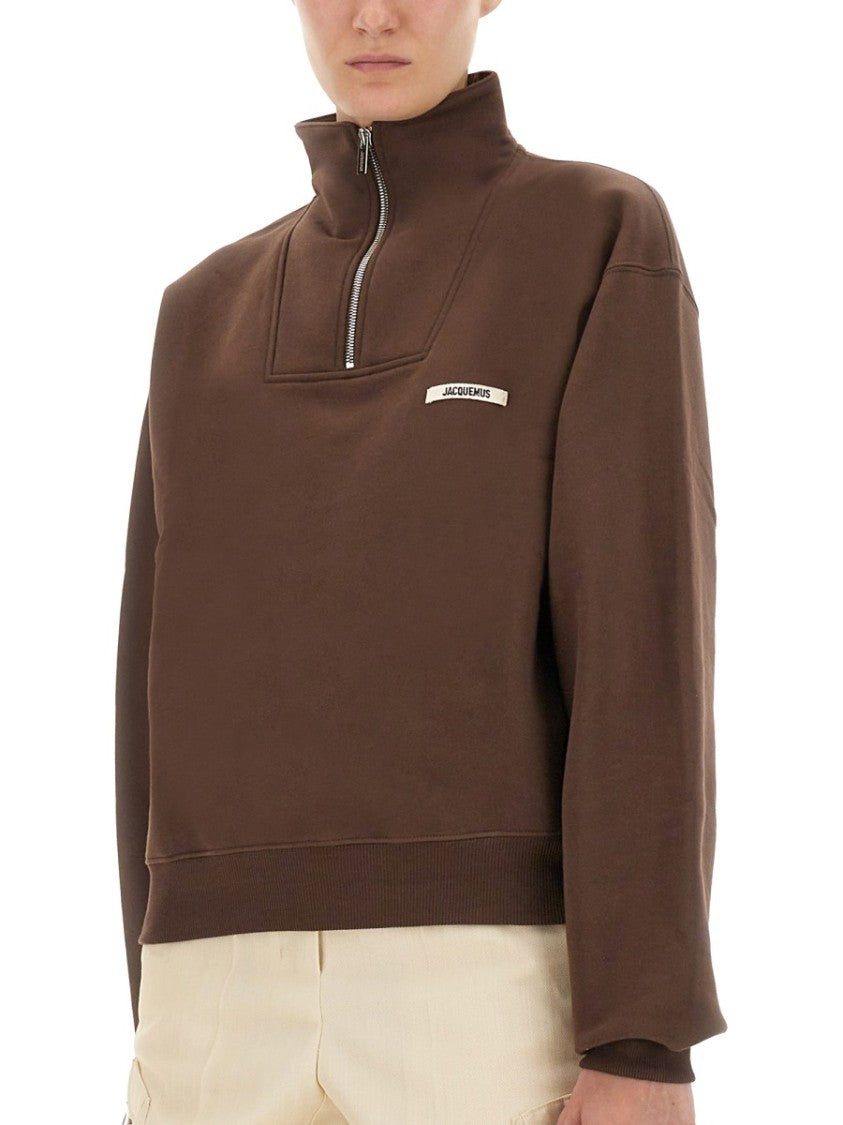 Jacquemus Grosgrain Sweatshirt With High Turtleneck