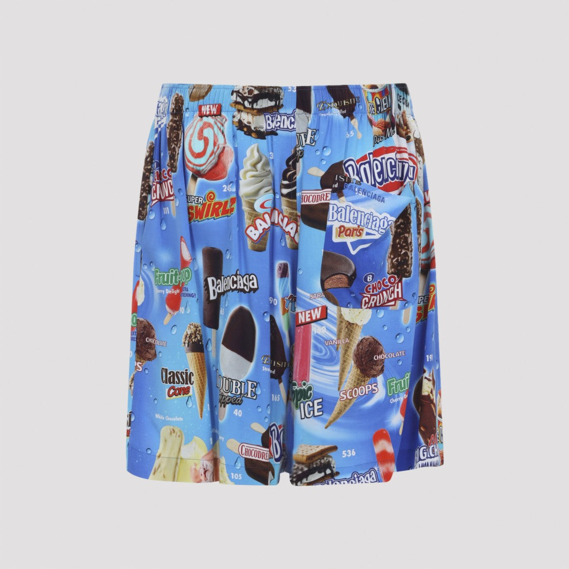 Balenciaga Ice Cream Print Shorts With Relaxed Fit