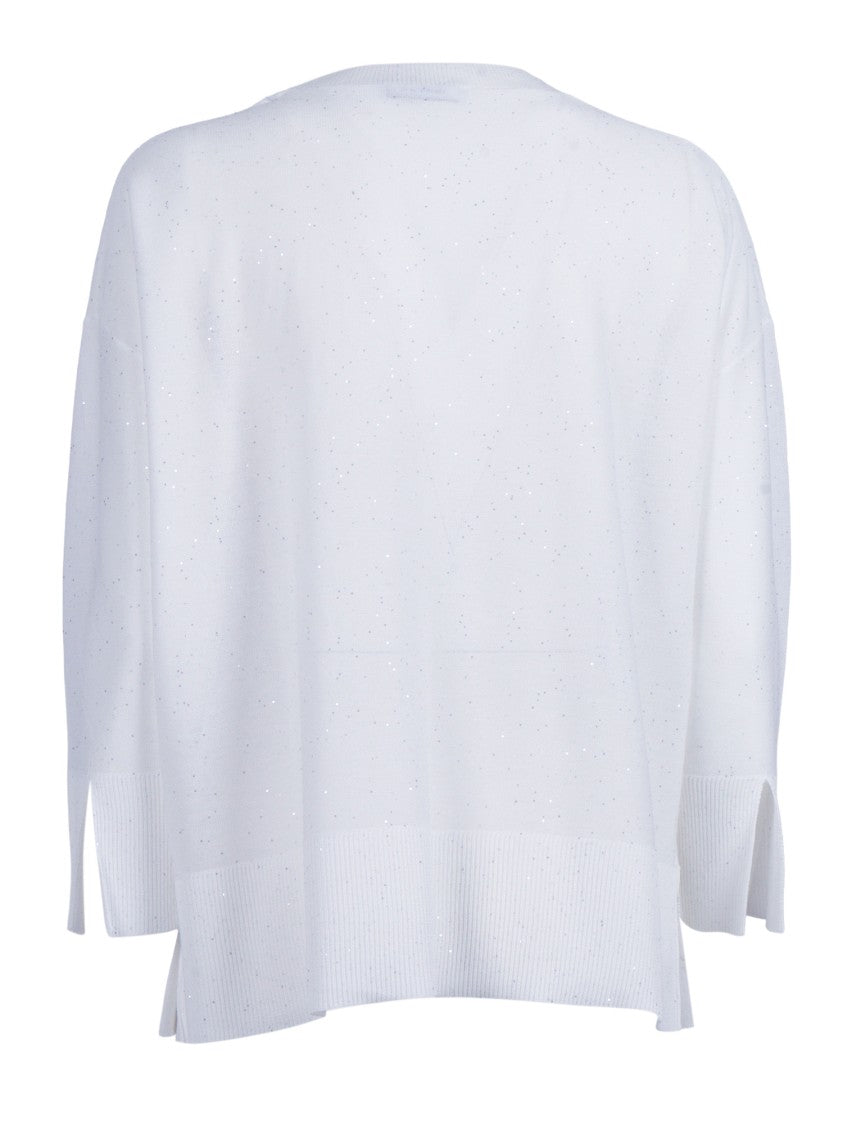 Kangra Cashmere Three Quarter Sleeve Sequined Cardigan