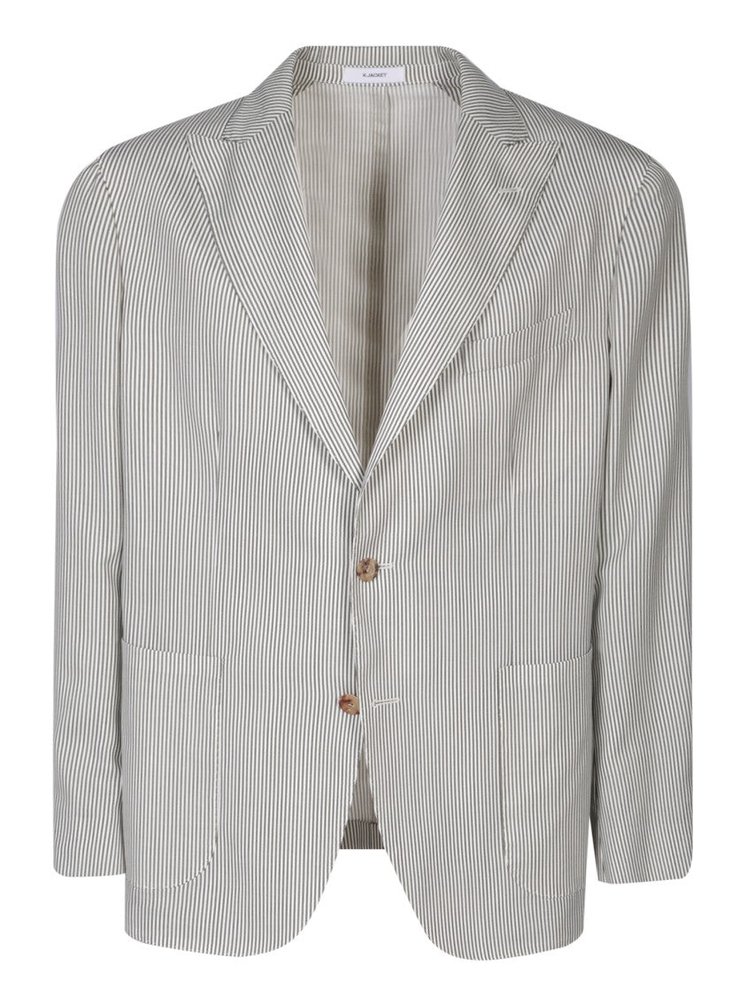 Boglioli White Single-Breasted Blazer