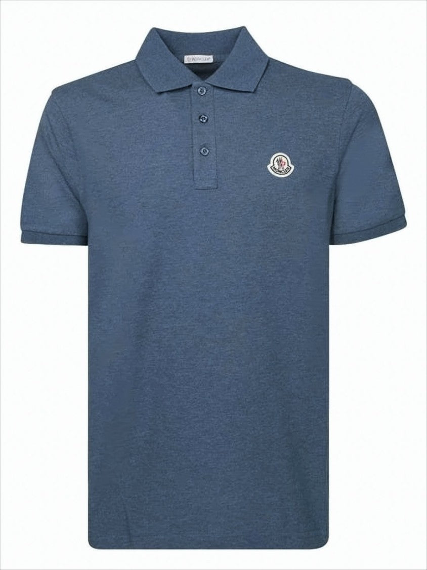 Moncler Textured Fabric Short-Sleeve Polo Shirt