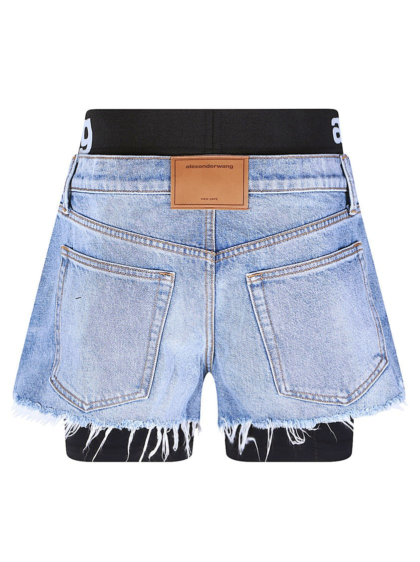 Alexander Wang Pre Styled Layered Denim Shorts