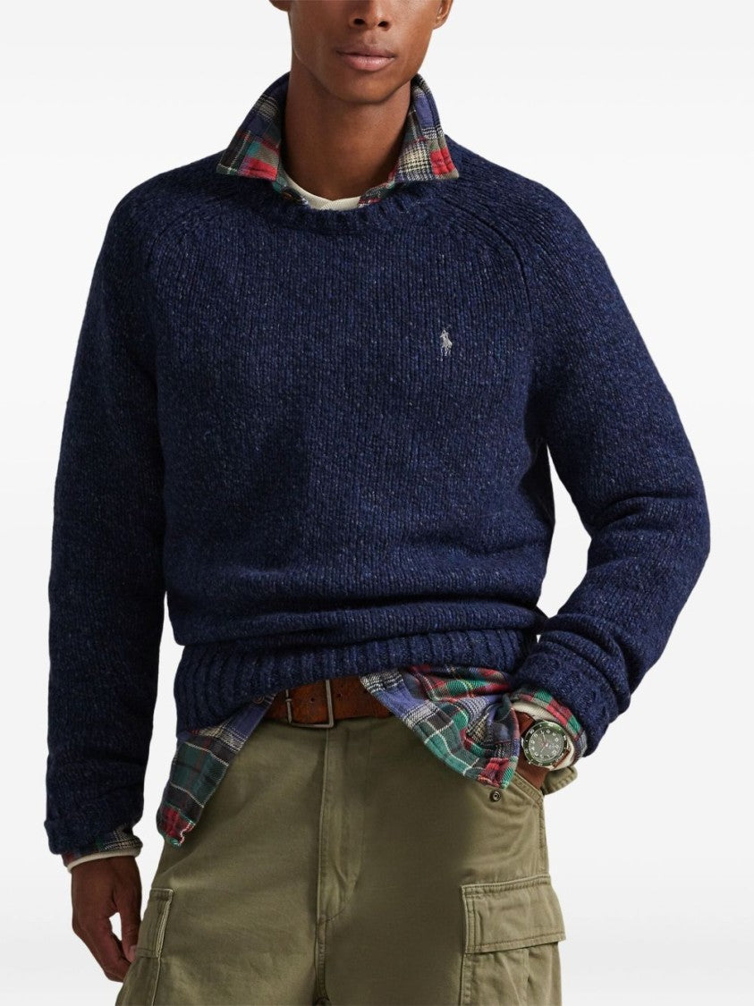 Polo Ralph Lauren Textured Navy Knitted Sweater