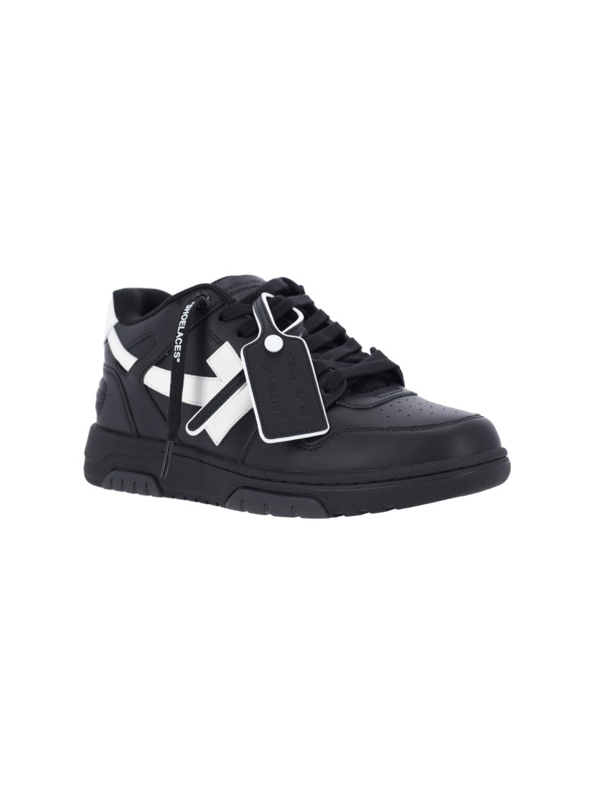 Off-White Black Calf Leather Out Of Office Sneakers