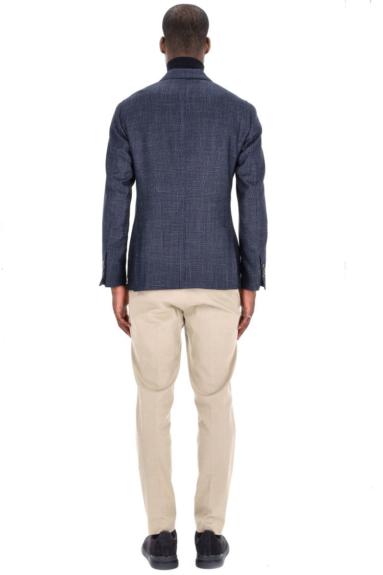 Barba Montecarlo Line Prince Of Wales Wool-Silk-Cashmere Jacket
