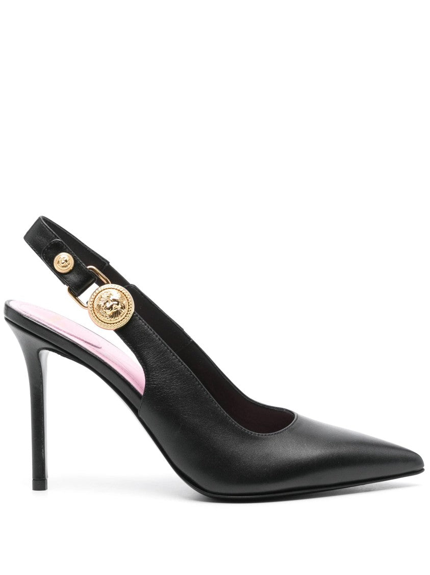 Balmain Pointed Toe Slingback Pumps