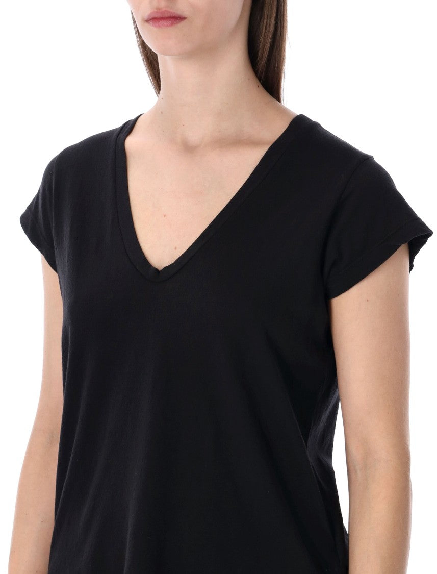 James Perse Cotton Deep V-Neck Tee