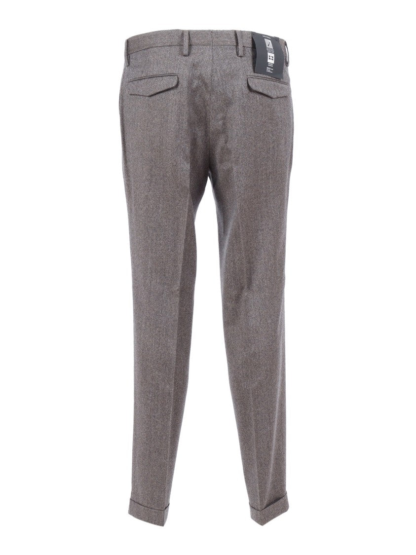 Briglia Tailored Gray Trousers With Straight-Leg Cut