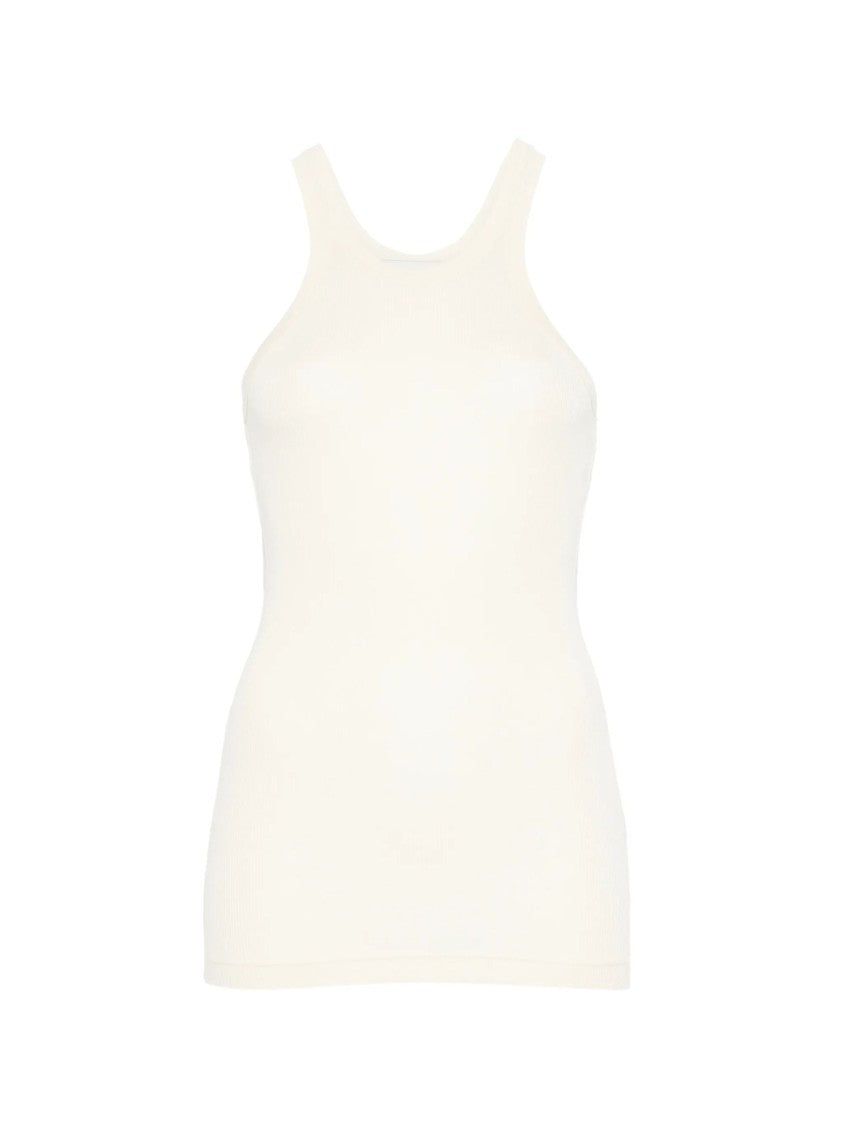 Sportmax White Sleeveless Crew Neck Tank Top