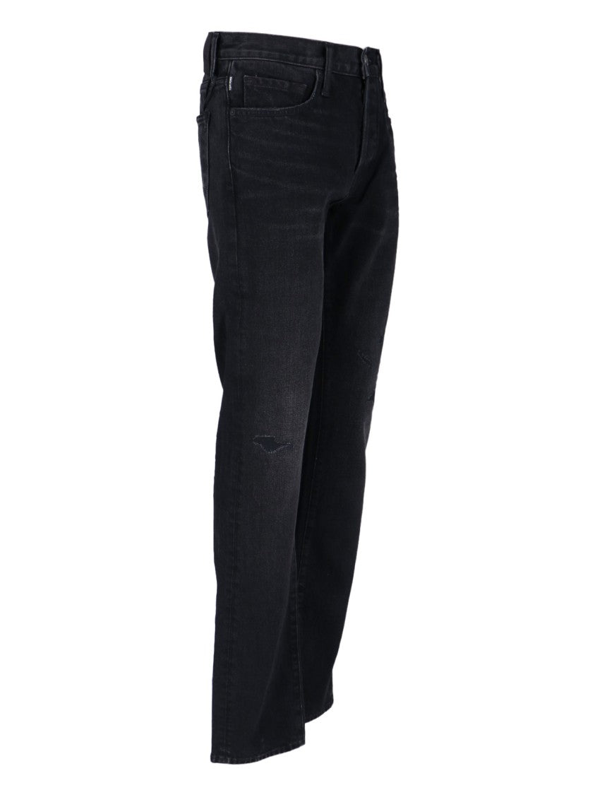 Tom Ford Logo Straight Jeans – Black
