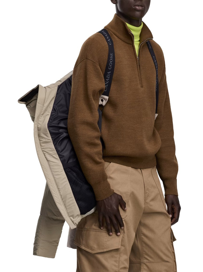 Canada Goose Matte Finish Puffer Jacket With High Collar