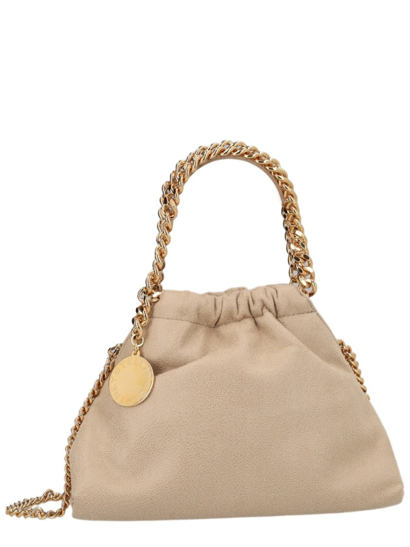 Stella Mccartney Grey Slouchy Chain Handle Polyester Shoulder Bag