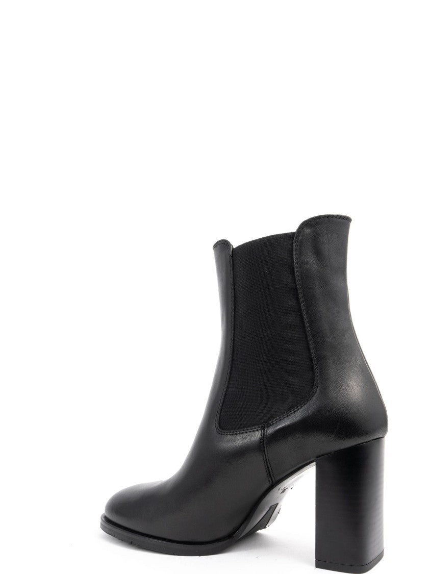 Sergio Moretti Black Ankle Boots With High Block Heel