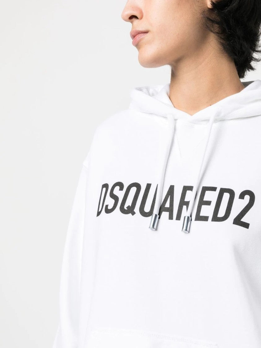 Dsquared2 White Cotton Sweatshirt