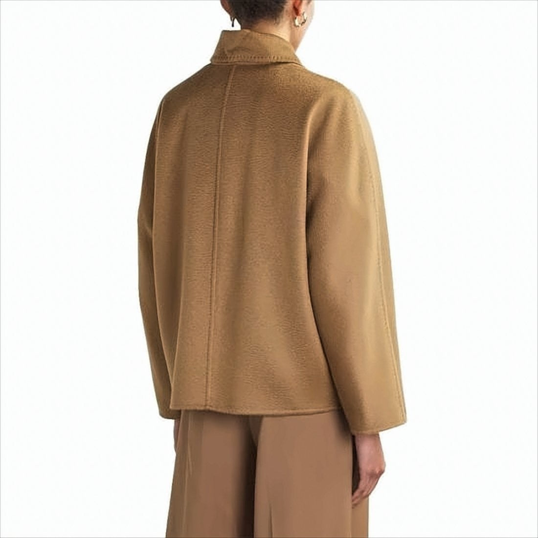 Max Mara Boxy Silhouette Cashmere Jacket With Concealed Placket