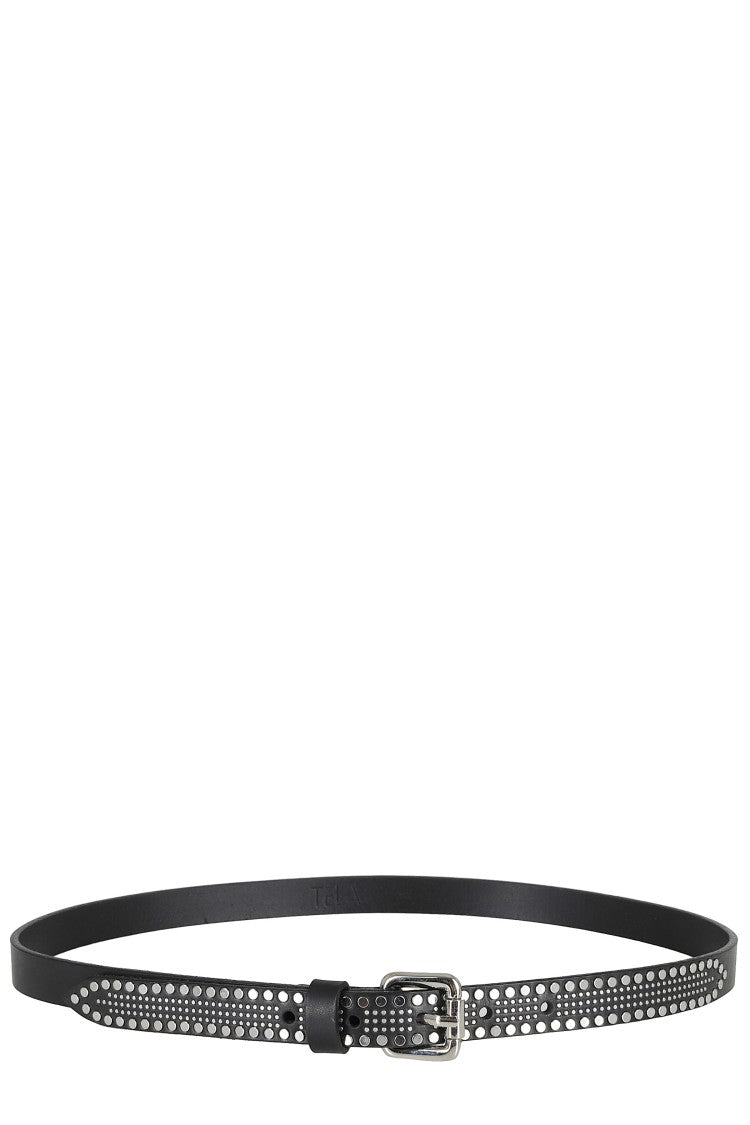 Tela Black Rick Studded Leather Belt